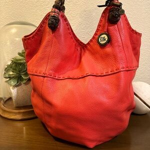 The Sak Coral Leather Shoulder/Bucket Bag